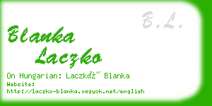 blanka laczko business card